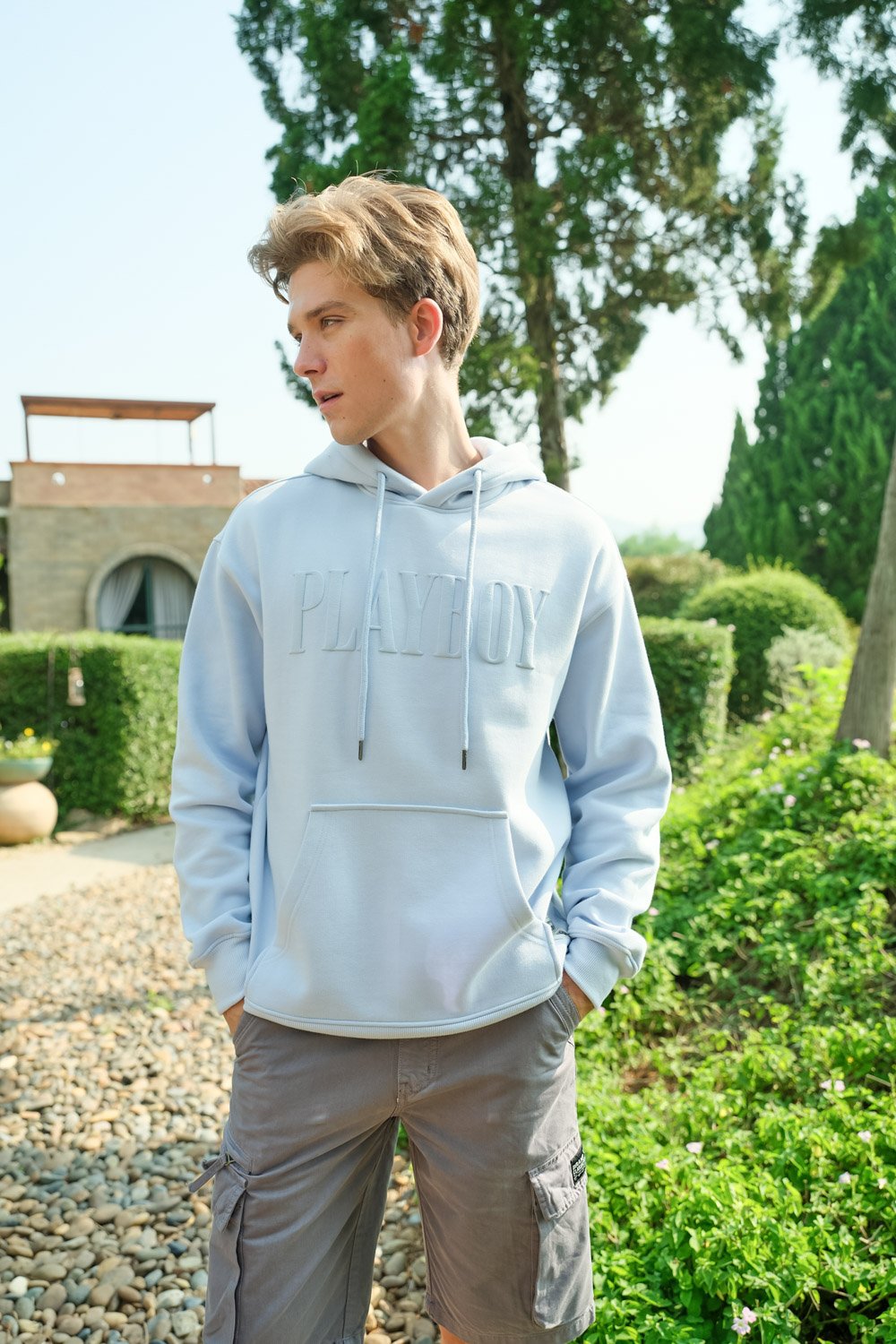 Icy Blue Playboy Hoodie - BonkersCorner