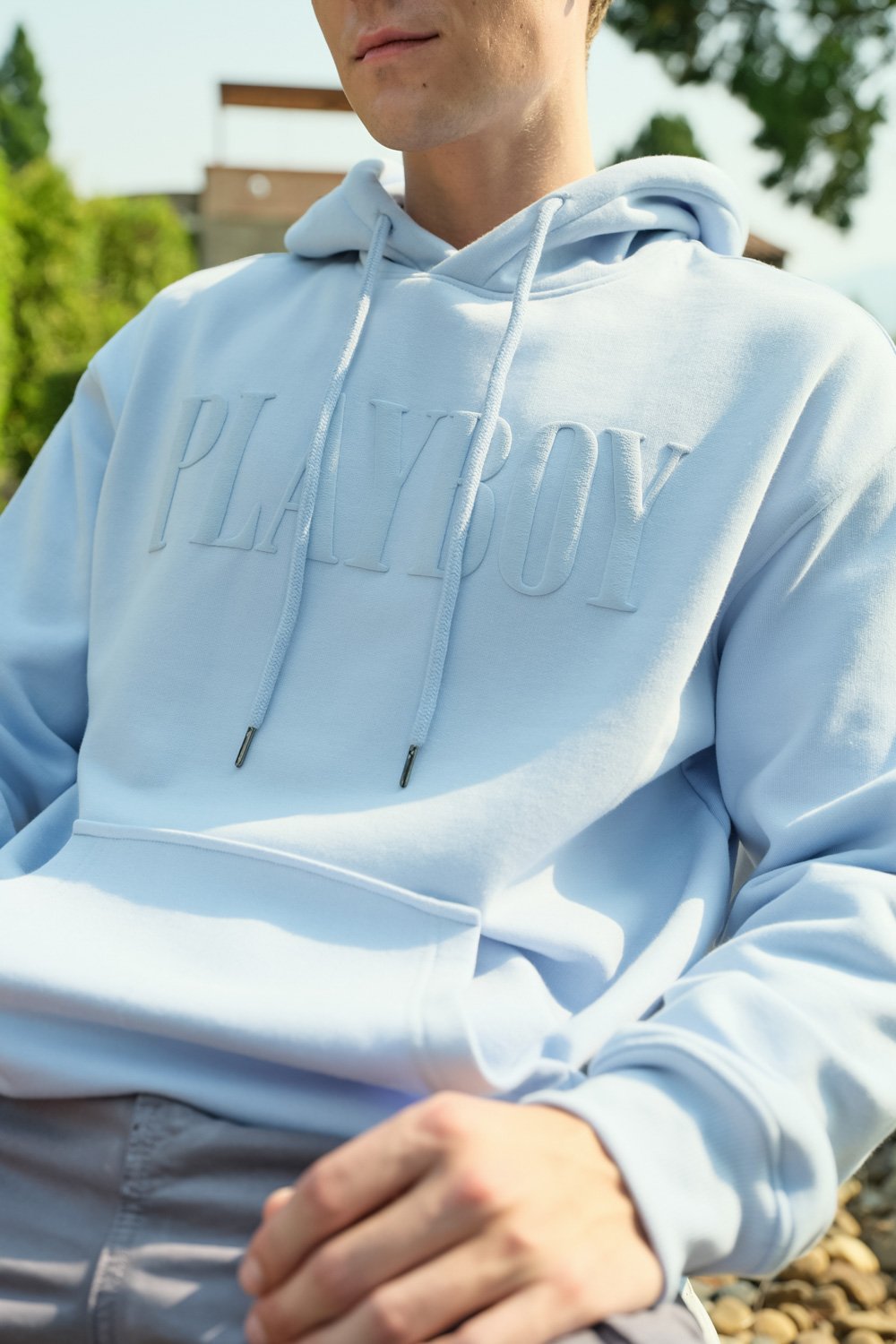 Icy Blue Playboy Hoodie - BonkersCorner
