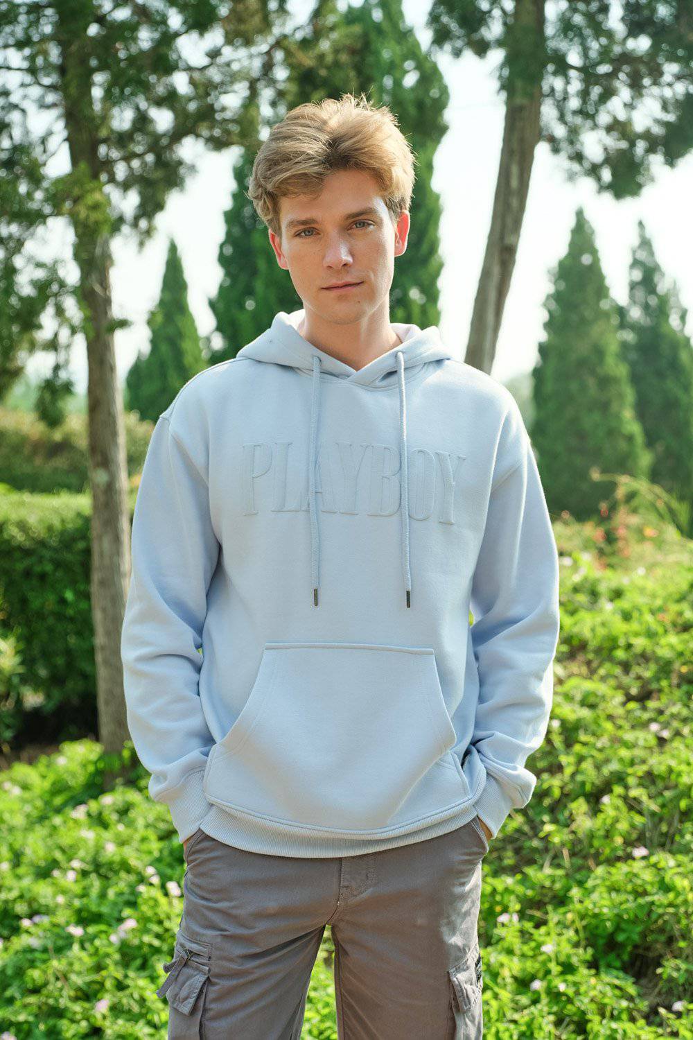 Icy Blue Playboy Hoodie - BonkersCorner