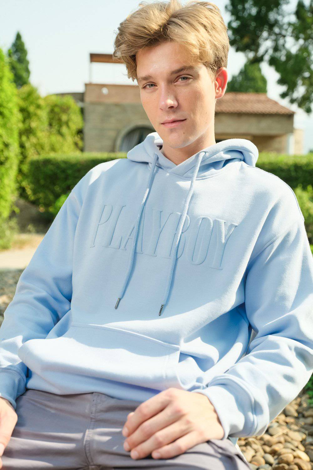 Icy Blue Playboy Hoodie - BonkersCorner