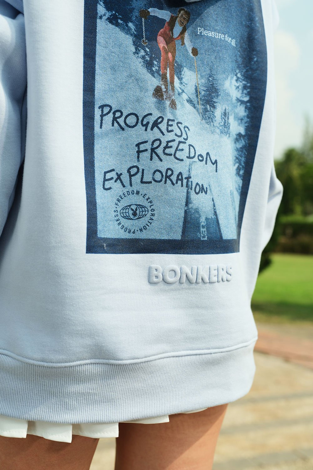 Icy Blue Playboy Hoodie - BonkersCorner