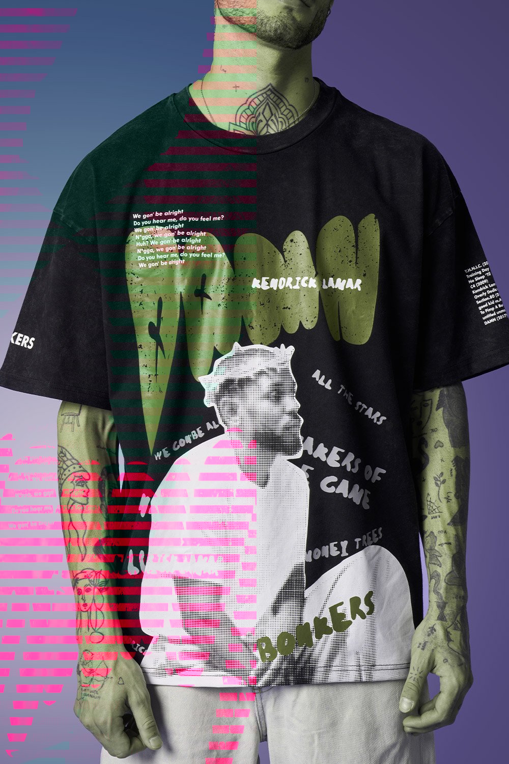 Kendrick Lamar Faded Oversized T-shirt - BonkersCorner