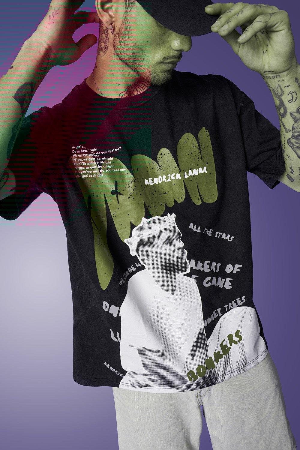 Kendrick Lamar Faded Oversized T-shirt - BonkersCorner