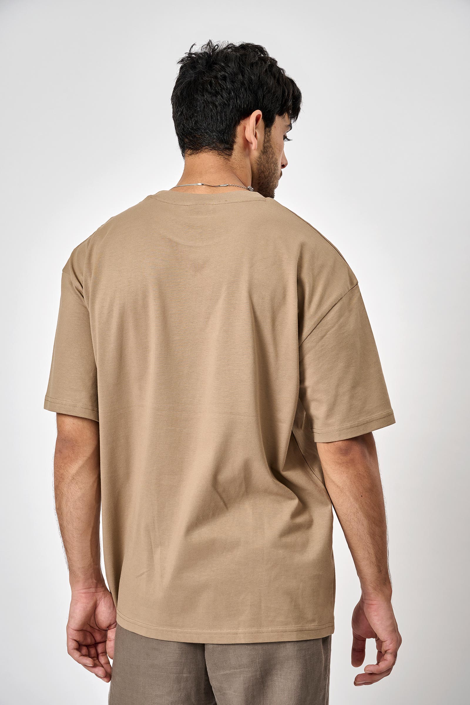 Khaki Heavyweight Oversized T-shirt - BonkersCorner