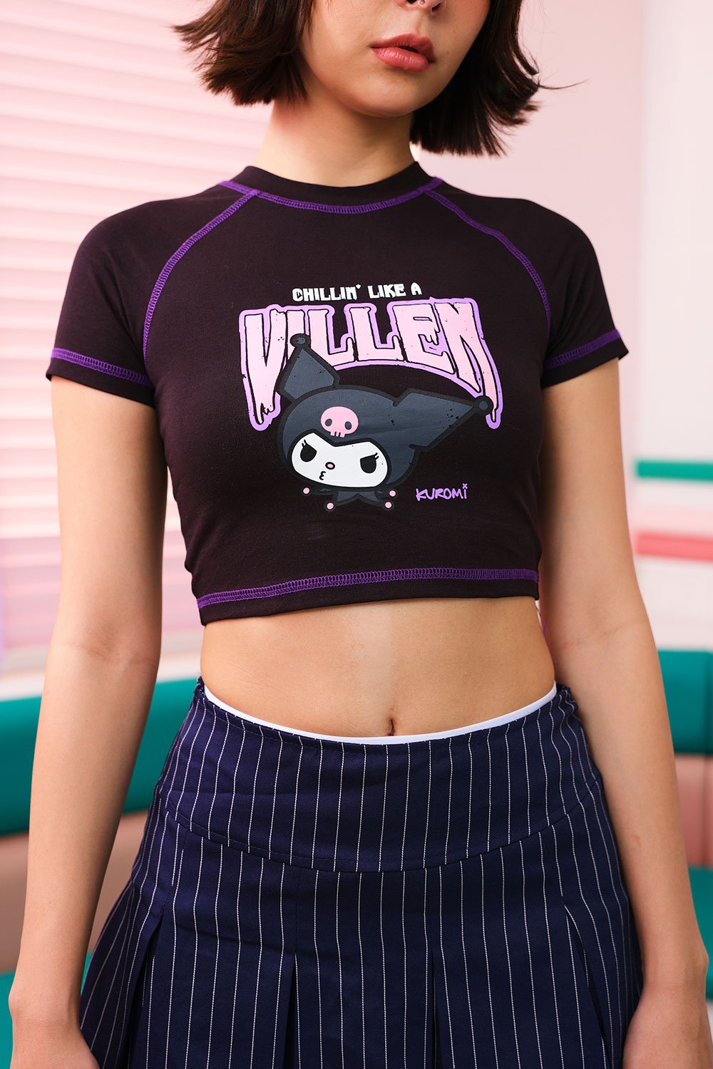 Kuromi Villen Baby Tee - BonkersCorner