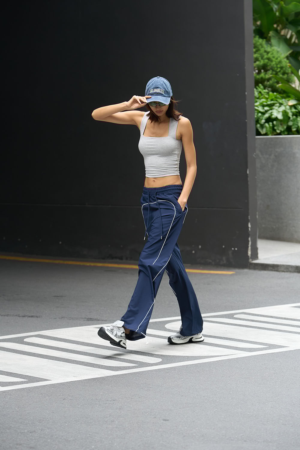 Light Heather Grey Square Neck Top - BonkersCorner