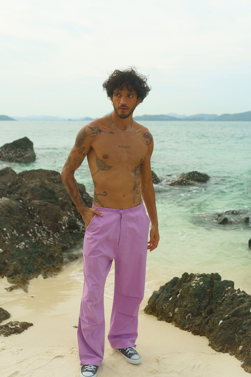 Lilac Parachute Pants - BonkersCorner
