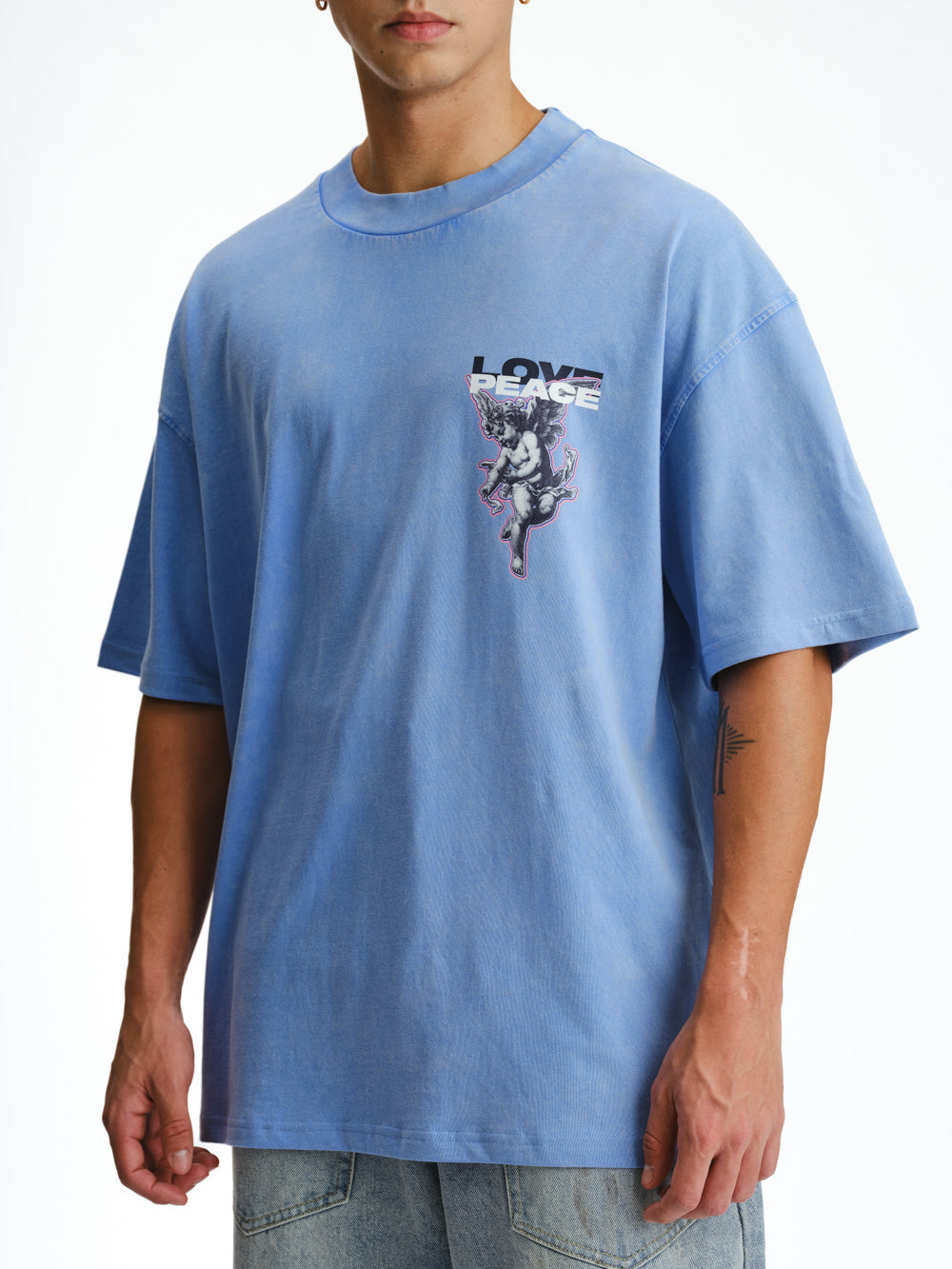 Love And Peace Premium Oversized T-shirt - BonkersCorner