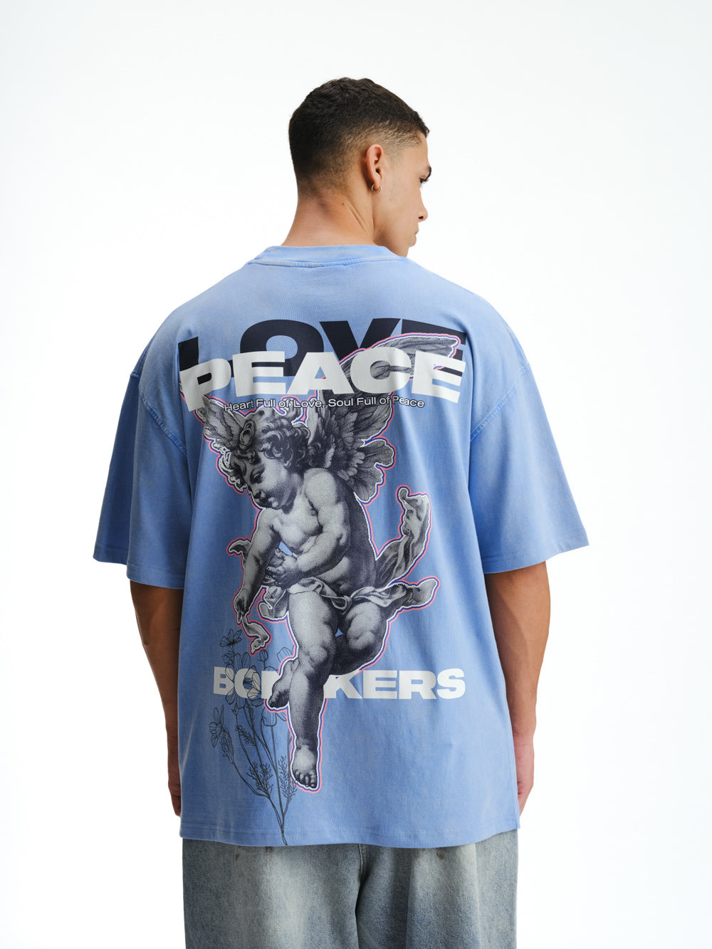 Love And Peace Premium Oversized T-shirt - BonkersCorner