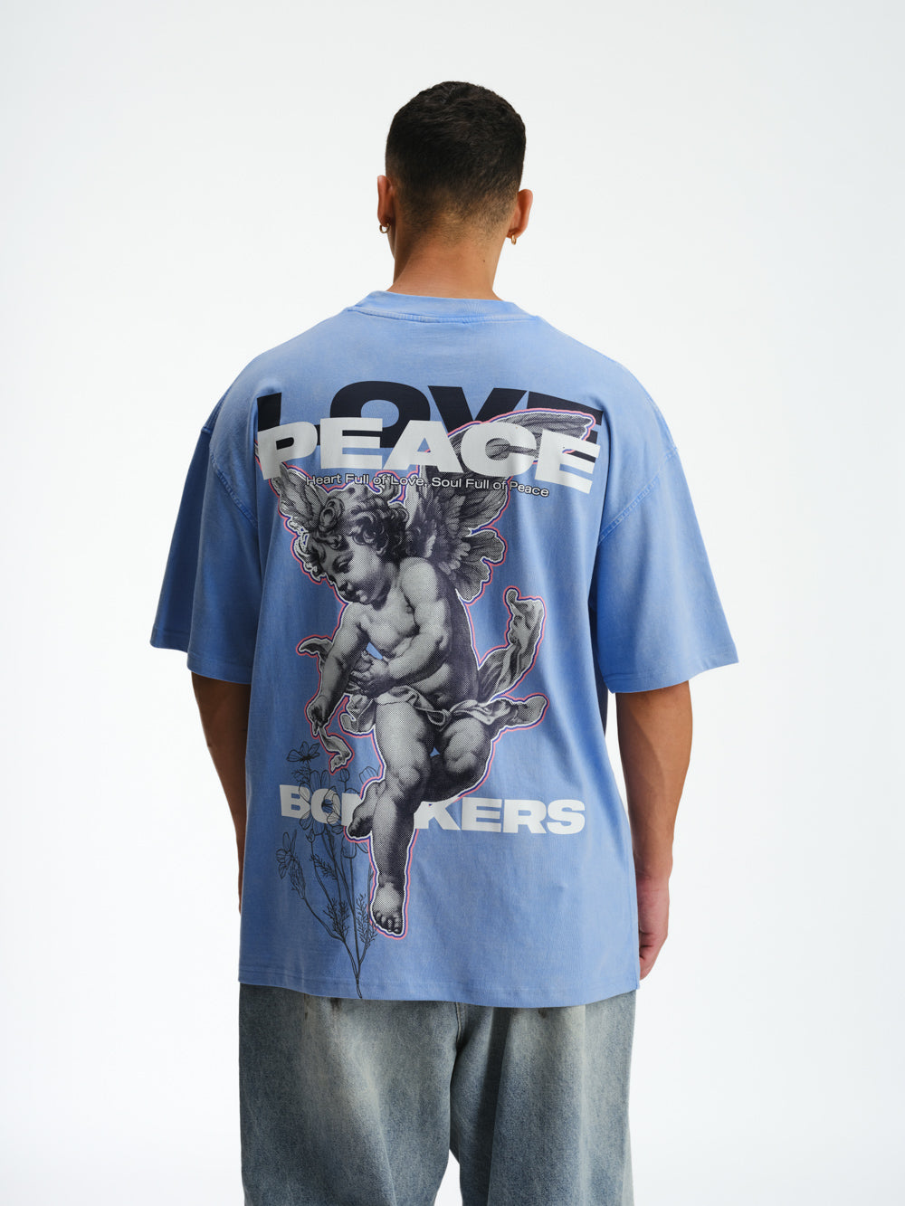 Love And Peace Premium Oversized T-shirt - BonkersCorner