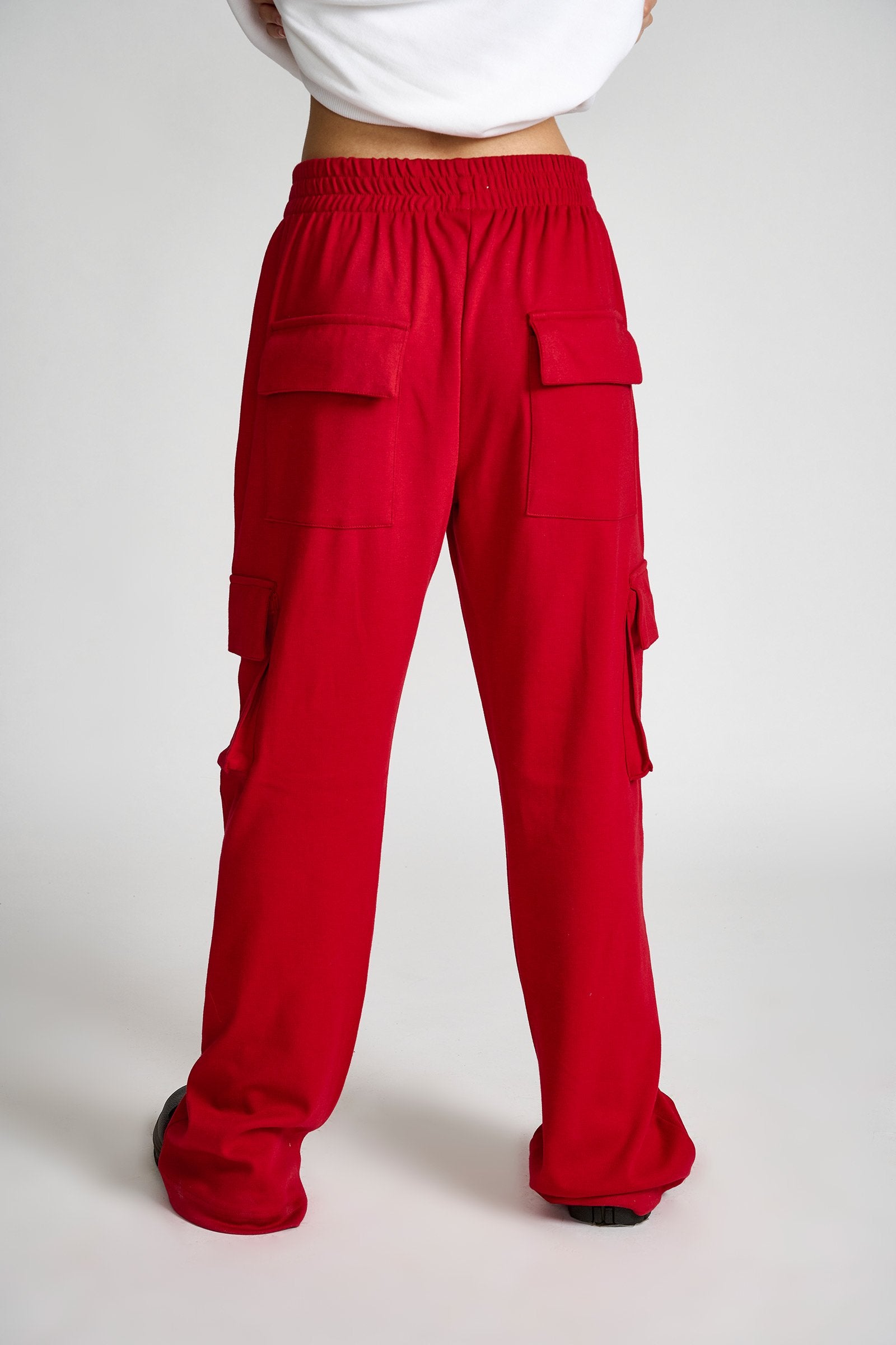 Maroon Utility Straight Fit Pants - BonkersCorner