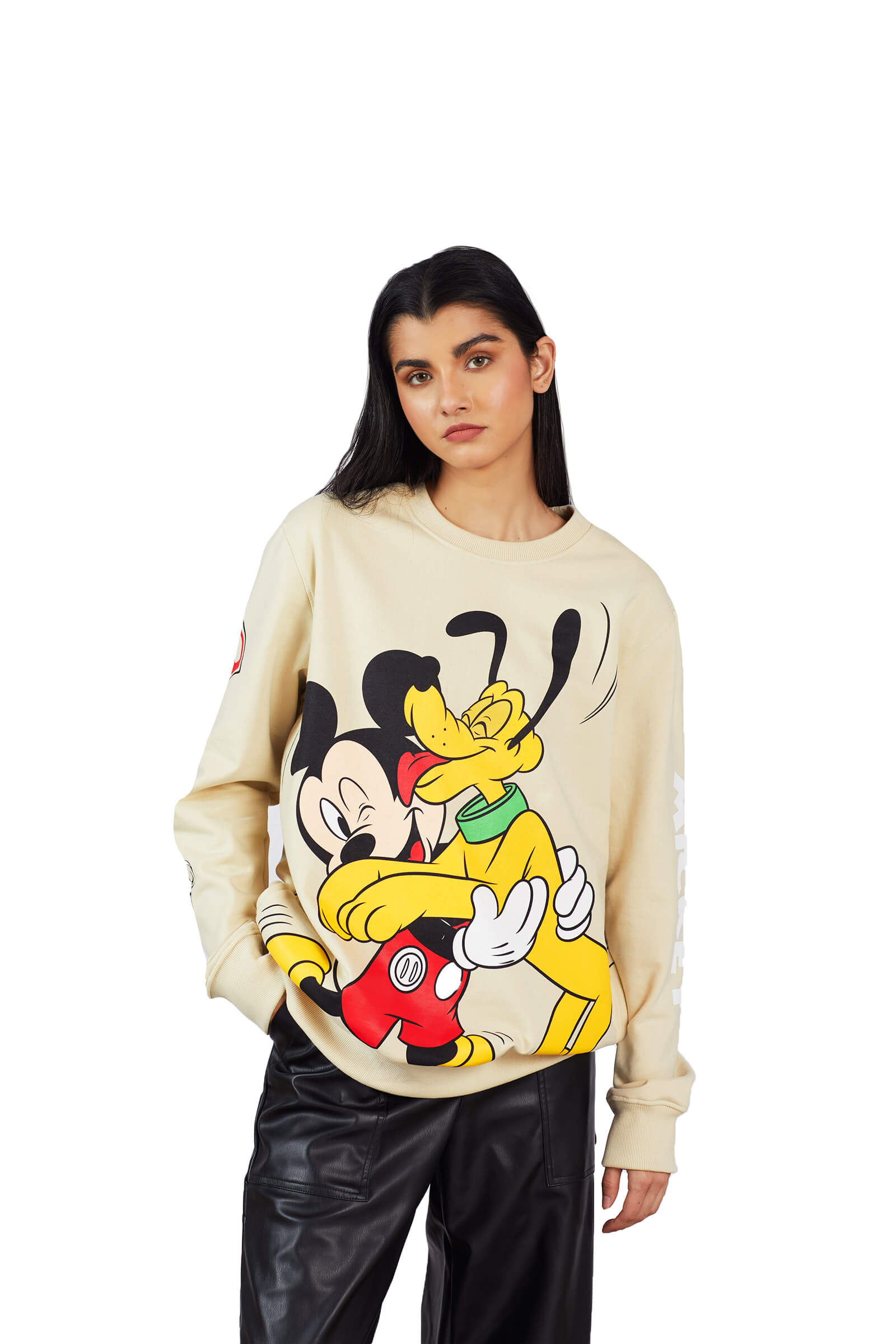 Mickey & Pluto Oversized Sweatshirt - BonkersCorner