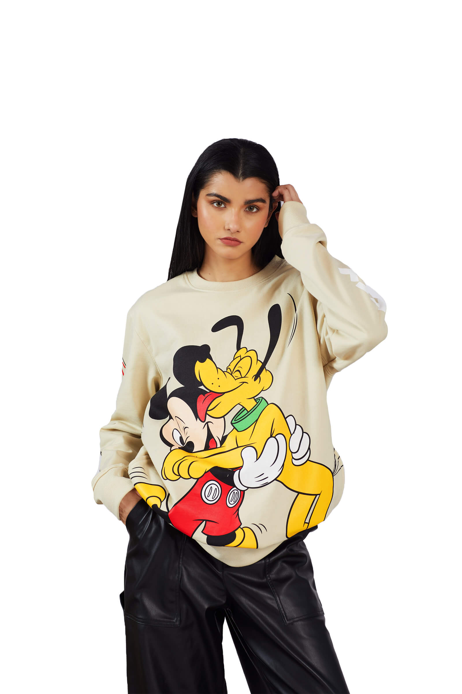 Mickey & Pluto Oversized Sweatshirt - BonkersCorner