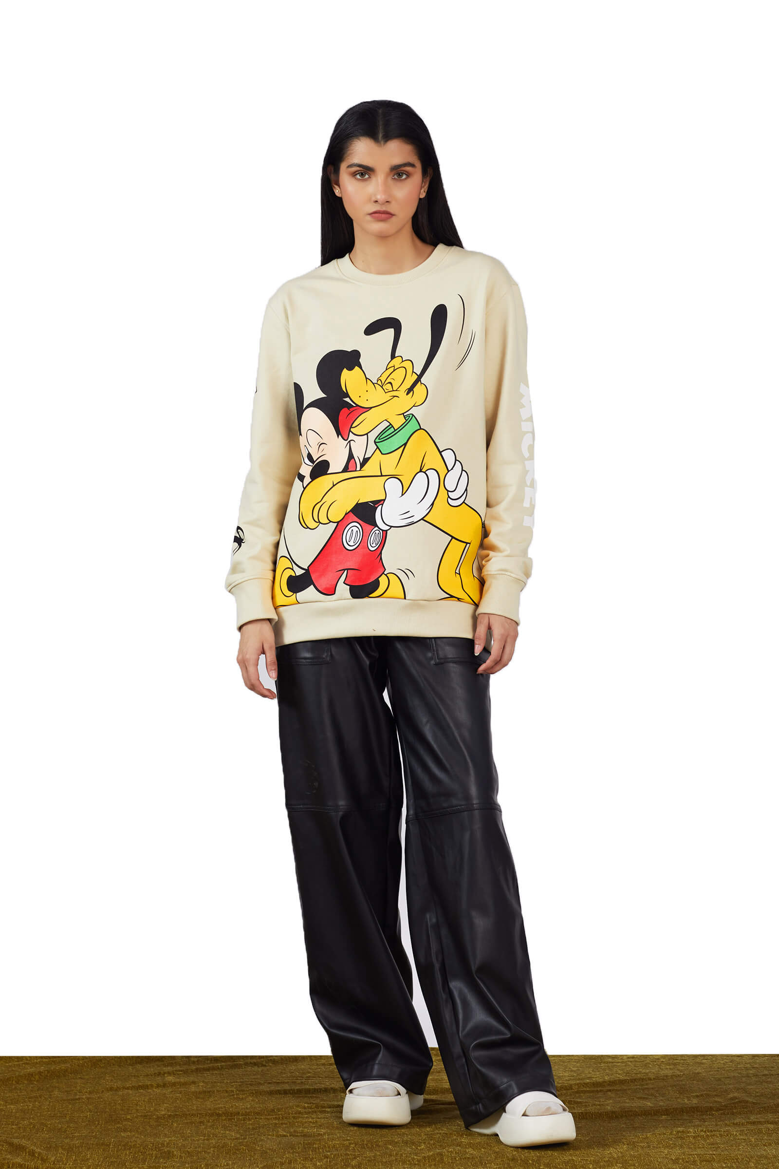 Mickey & Pluto Oversized Sweatshirt - BonkersCorner