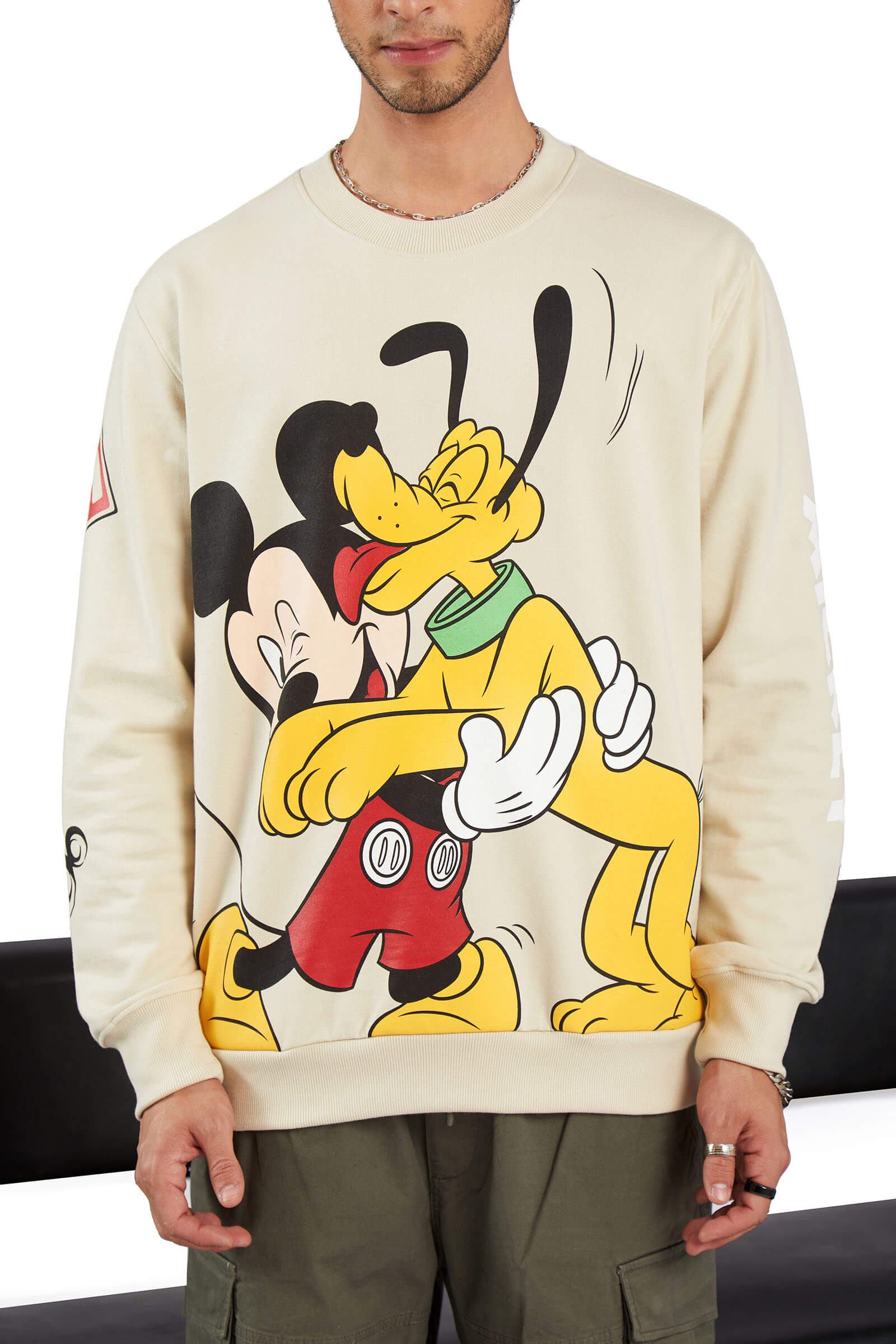 Mickey & Pluto Oversized Sweatshirt - BonkersCorner