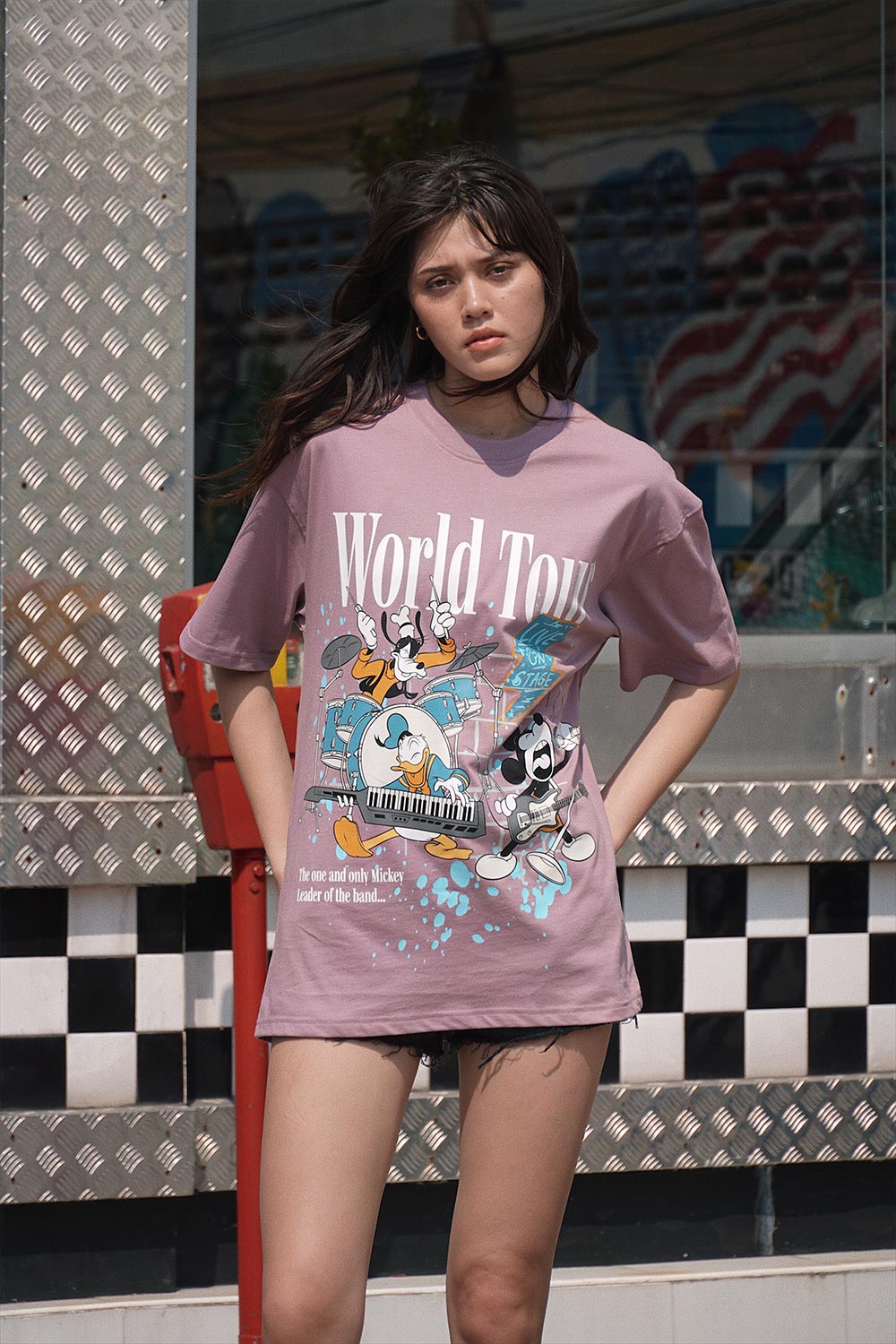 Mickey - World Tour Oversized T-shirt - BonkersCorner