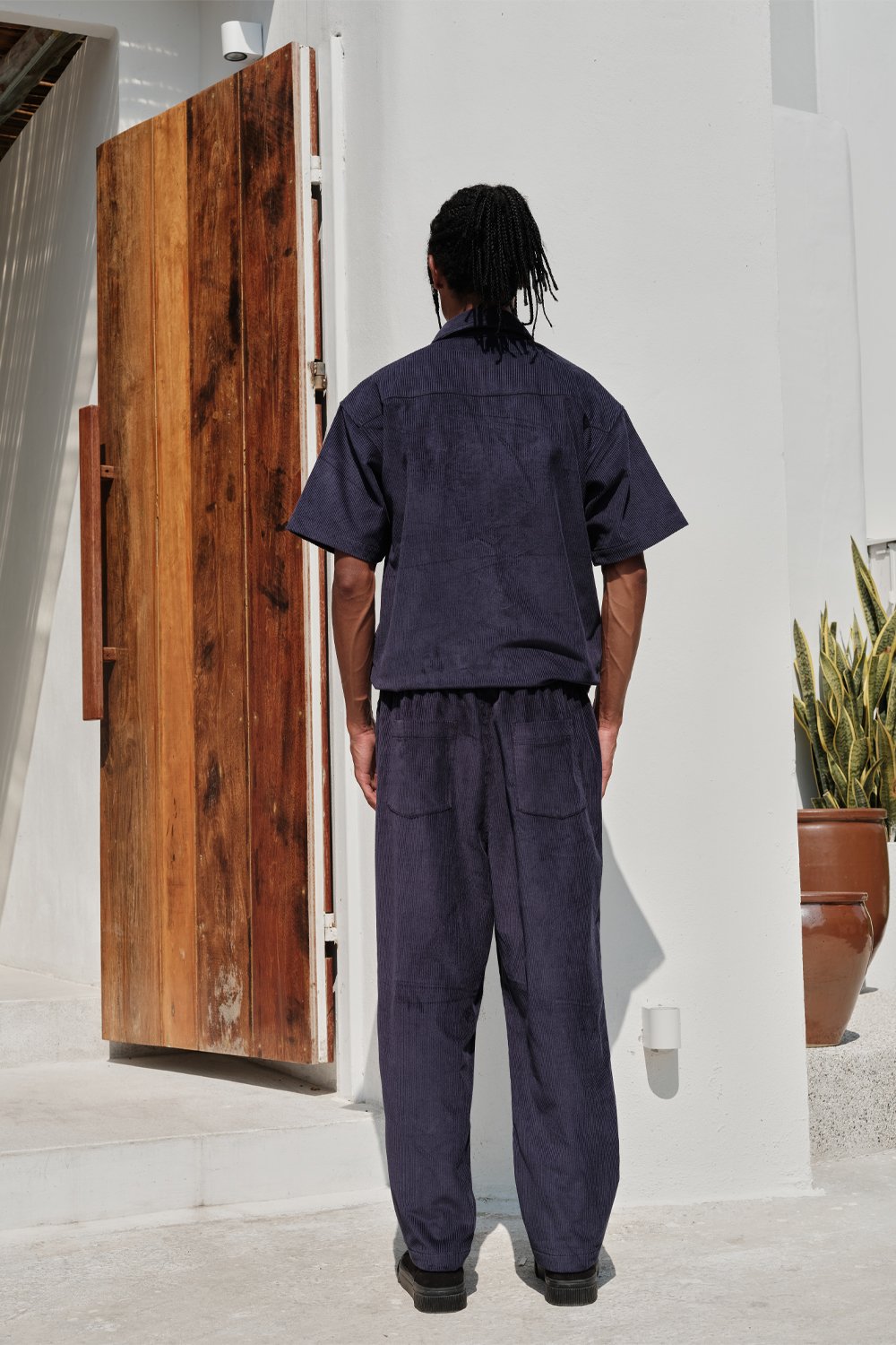 Navy Blue Corduroy Pants - BonkersCorner