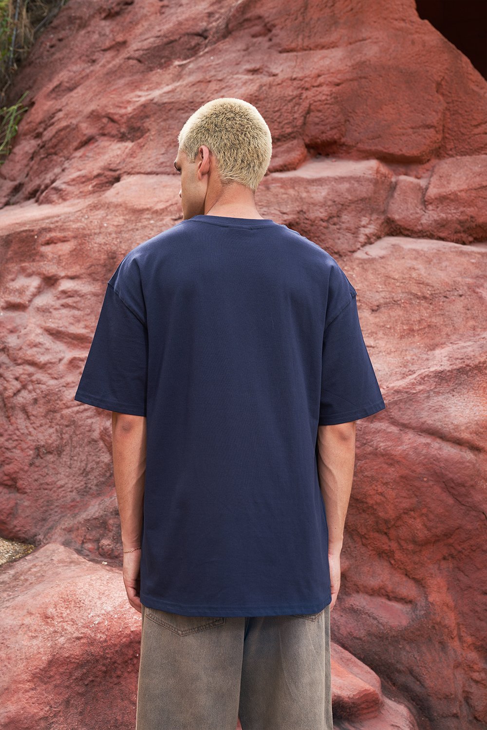 Navy Blue Dark Side Oversized T-shirt - BonkersCorner