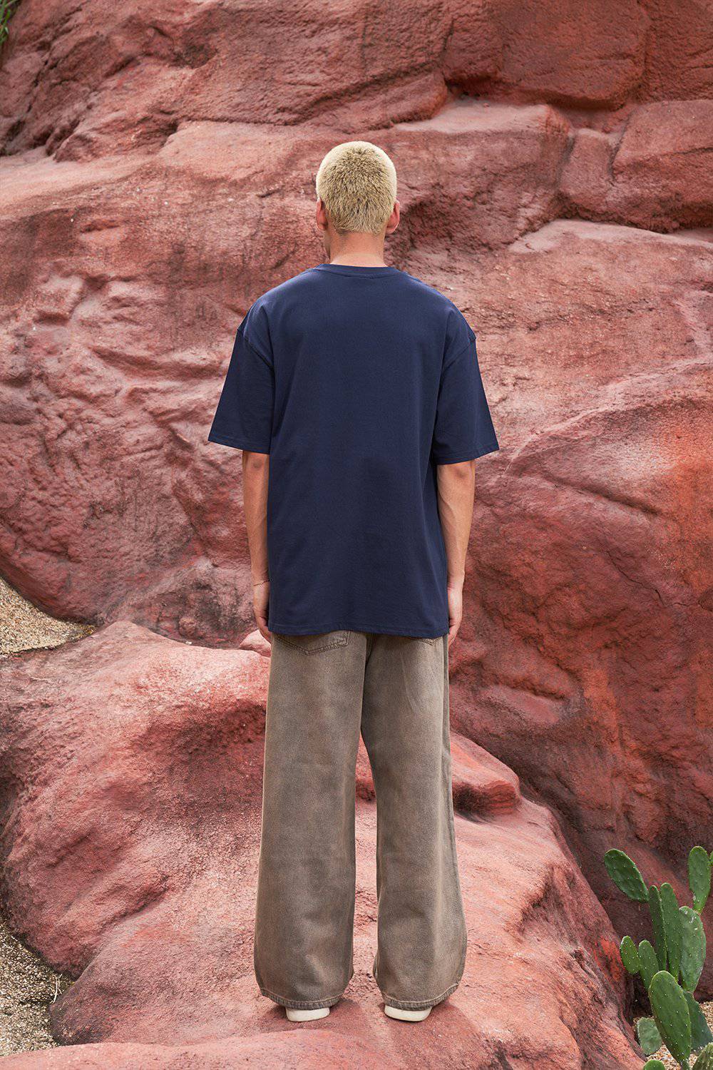 Navy Blue Dark Side Oversized T-shirt - BonkersCorner