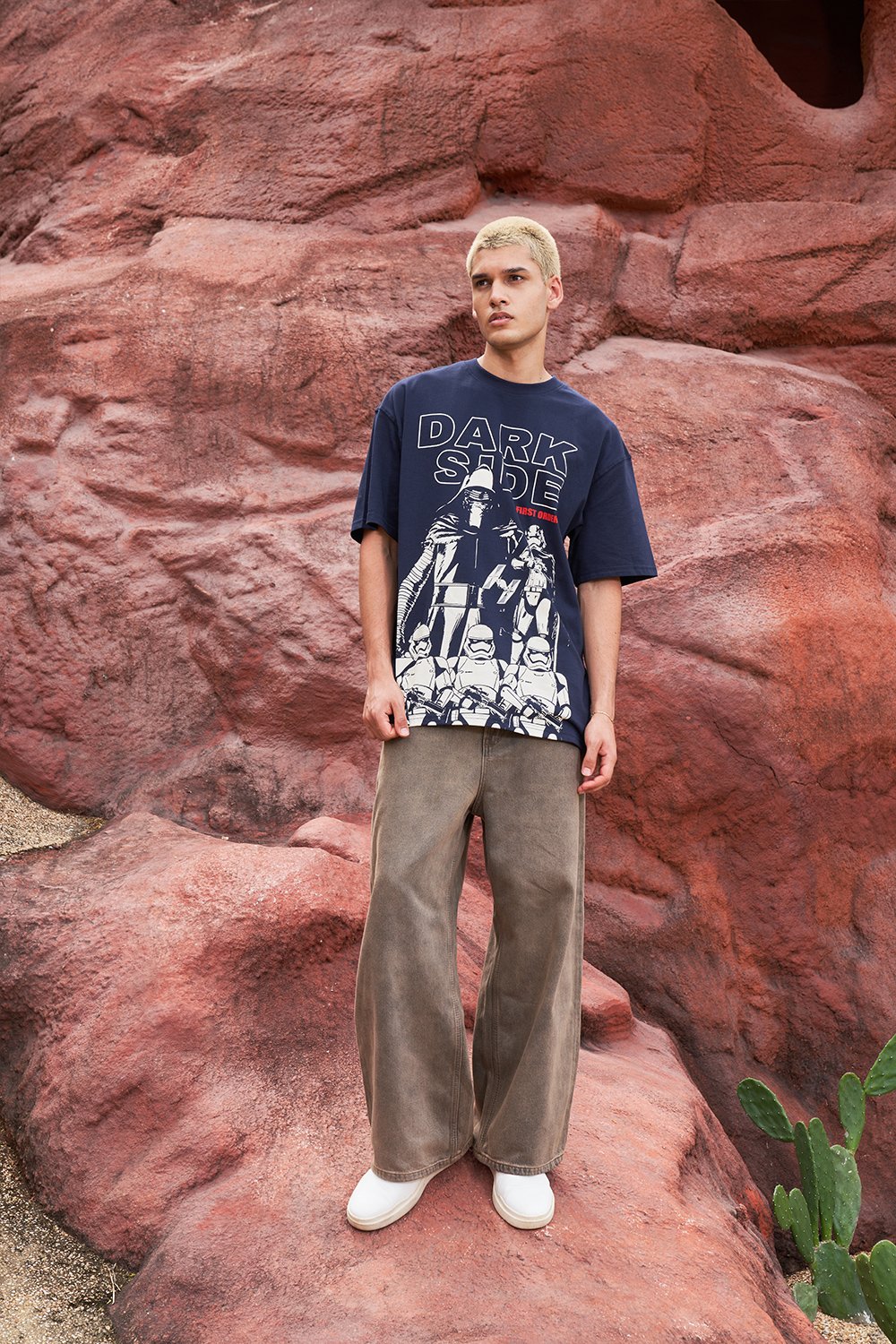 Navy Blue Dark Side Oversized T-shirt - BonkersCorner