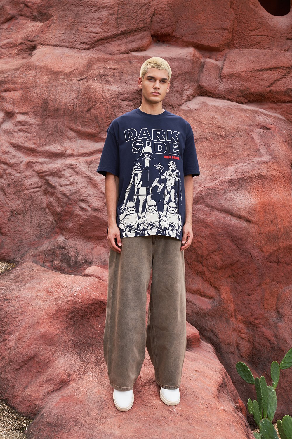 Navy Blue Dark Side Oversized T-shirt - BonkersCorner
