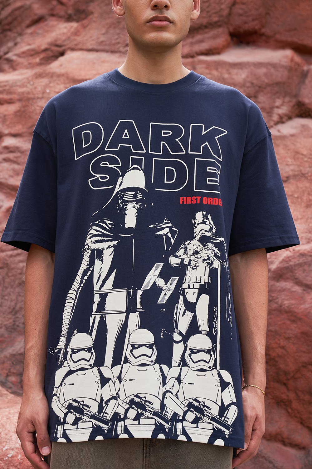 Navy Blue Dark Side Oversized T-shirt - BonkersCorner