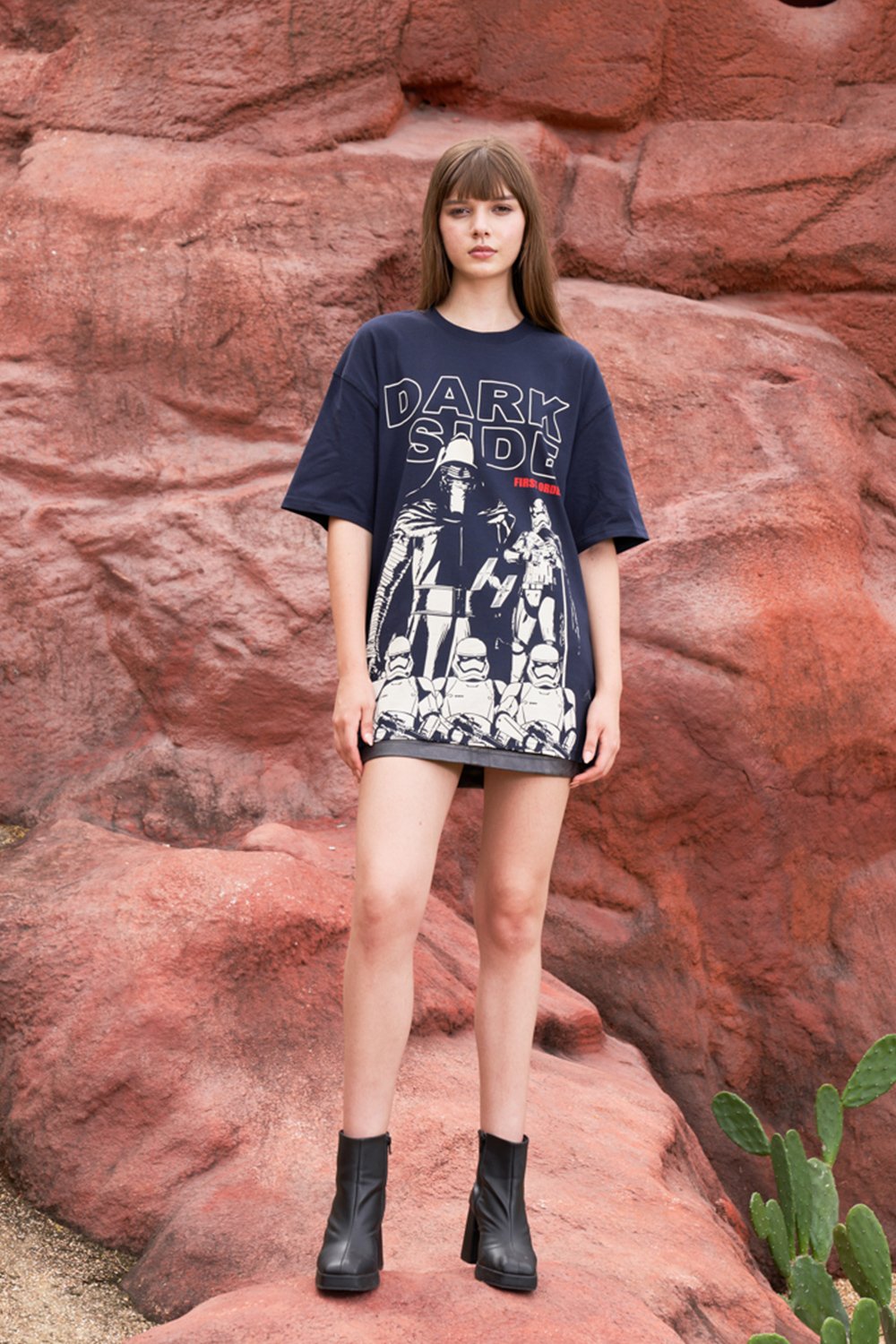 Navy Blue Dark Side Oversized T-shirt - BonkersCorner