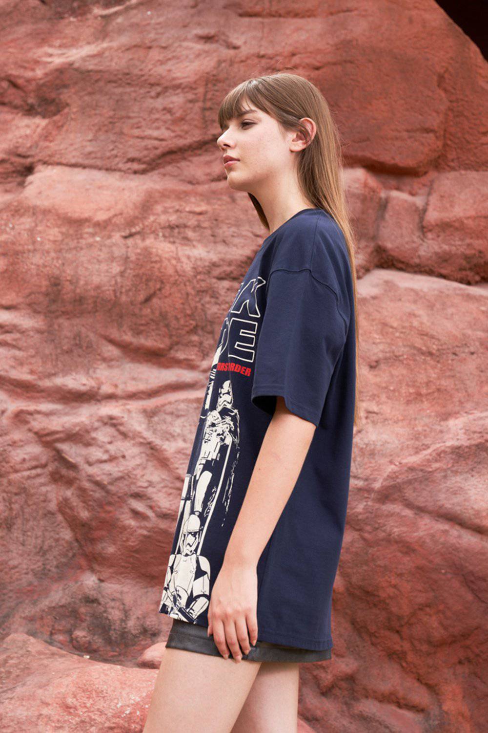 Navy Blue Dark Side Oversized T-shirt - BonkersCorner