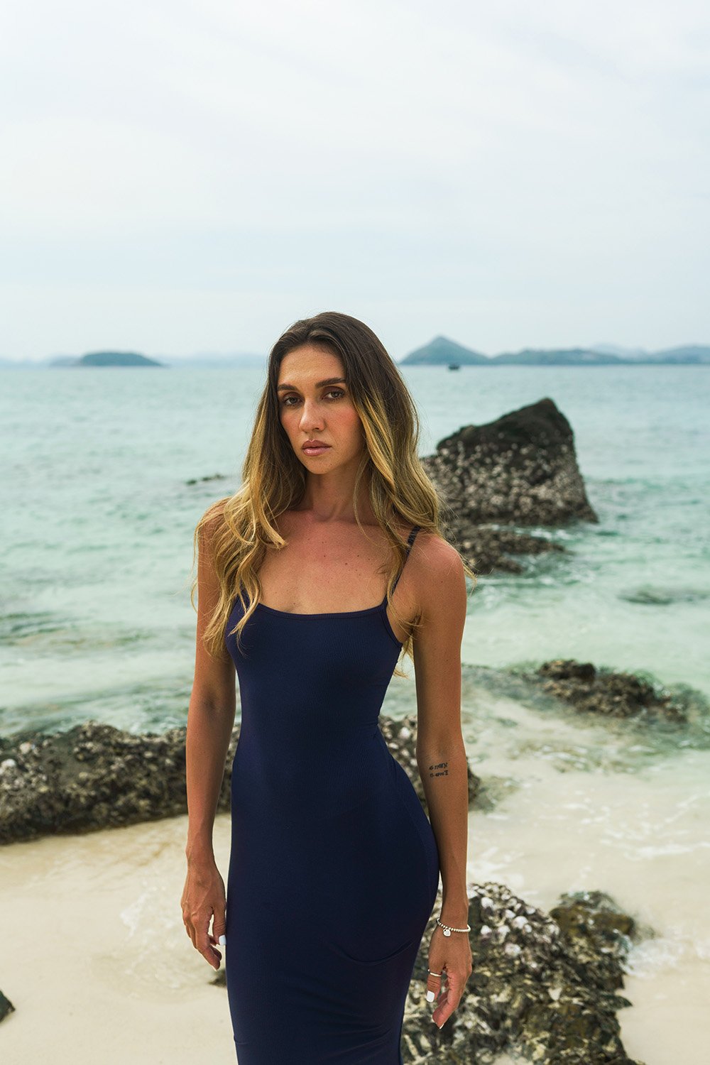 Navy Blue Soft Lounge Maxi Dress - BonkersCorner