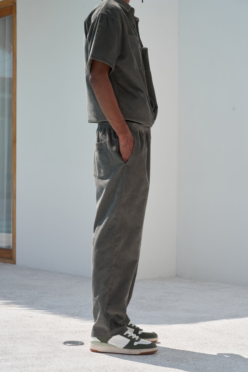 Olive Corduroy Pants - BonkersCorner