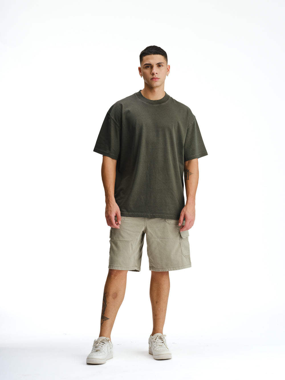 Olive Heavyweight Faded T-shirt - BonkersCorner