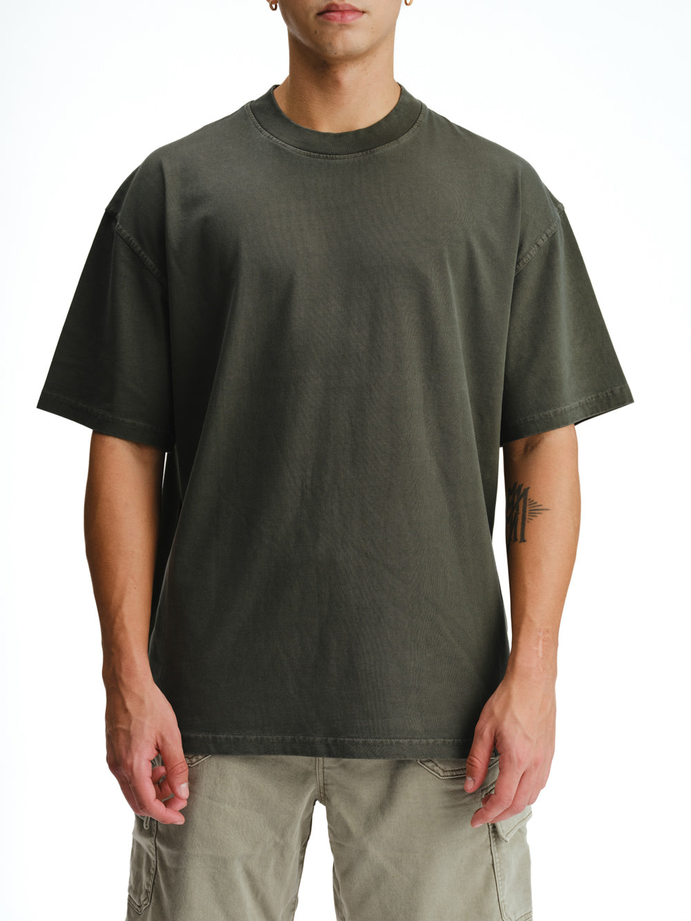 Olive Heavyweight Faded T-shirt - BonkersCorner