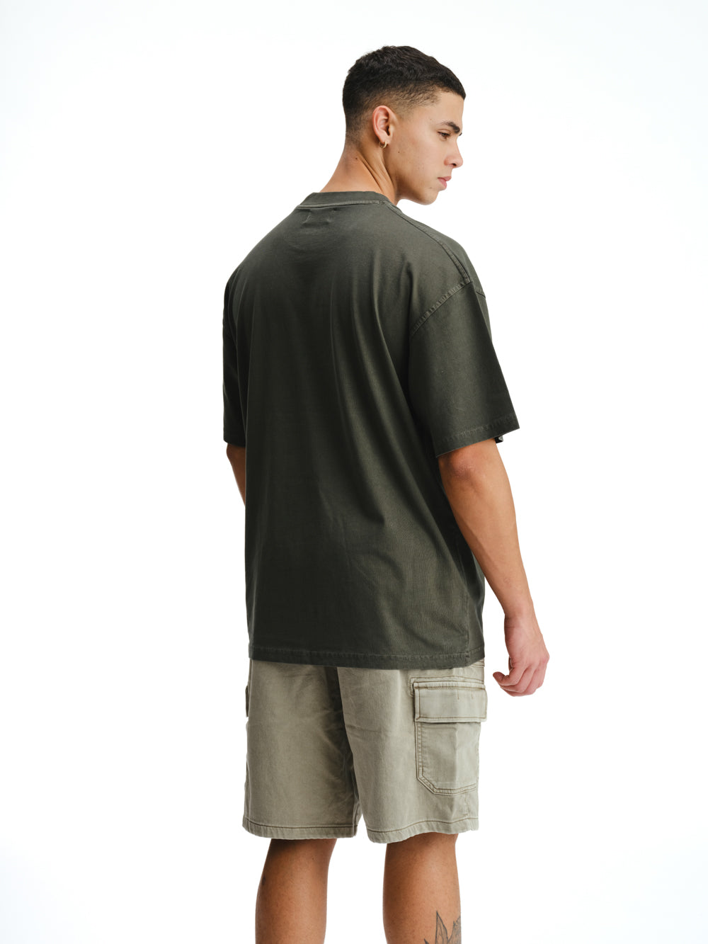 Olive Heavyweight Faded T-shirt - BonkersCorner