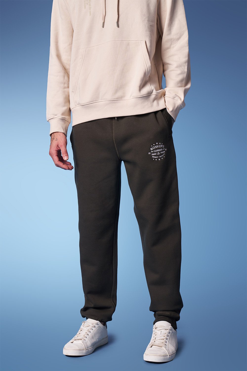 Olive Heavyweight Joggers - BonkersCorner