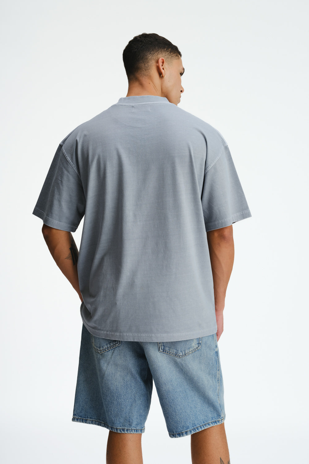 Pastel Blue Heavyweight Faded T-shirt - BonkersCorner