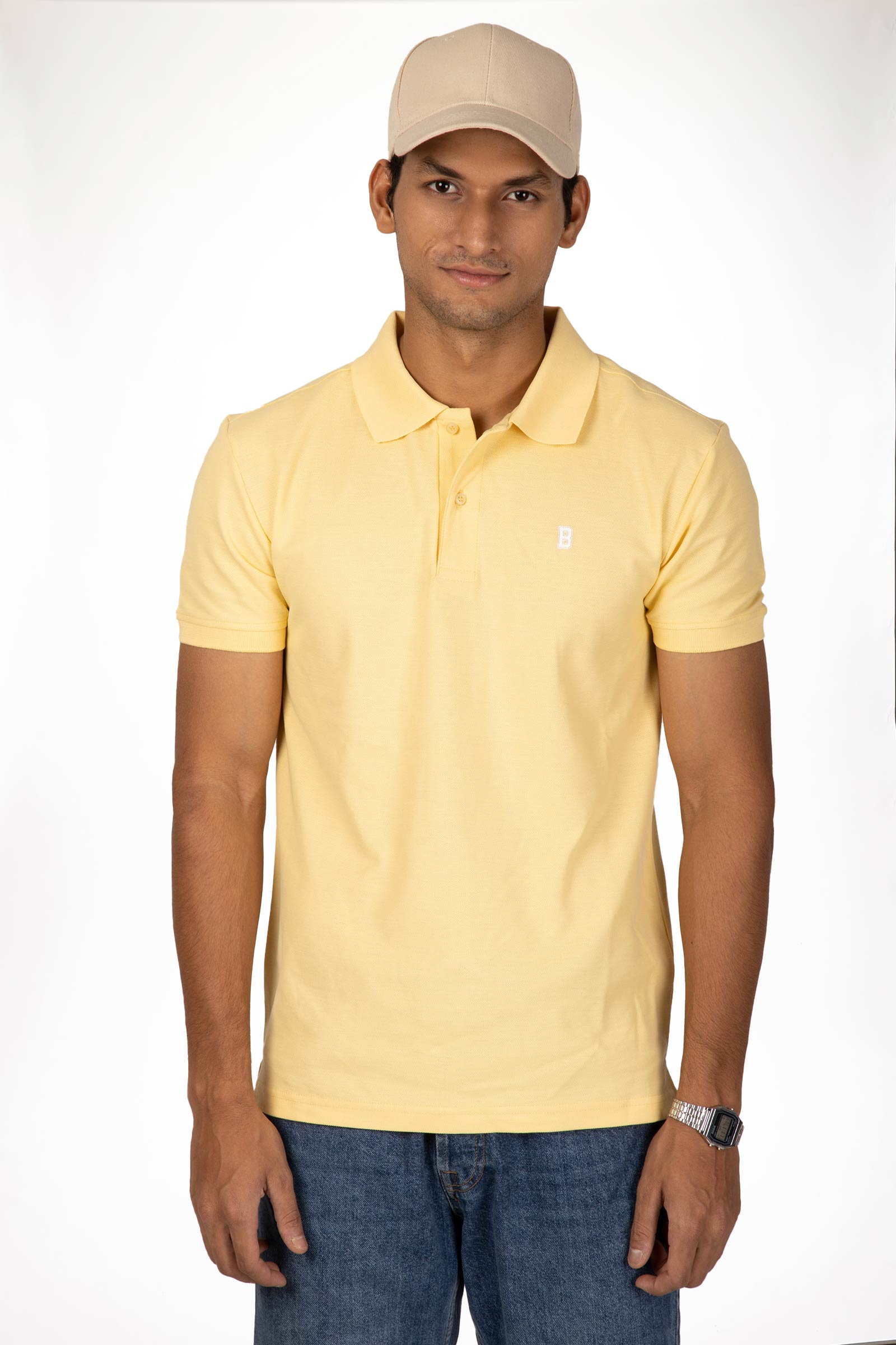 Pastel Yellow Polo - BonkersCorner