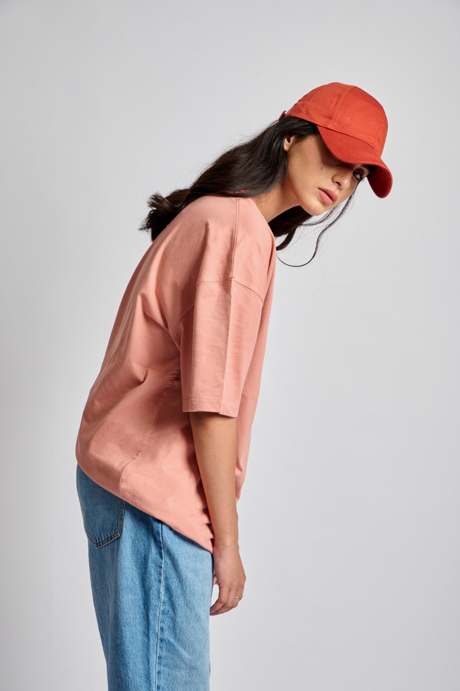 Peach Heavyweight Oversized T-shirt - BonkersCorner