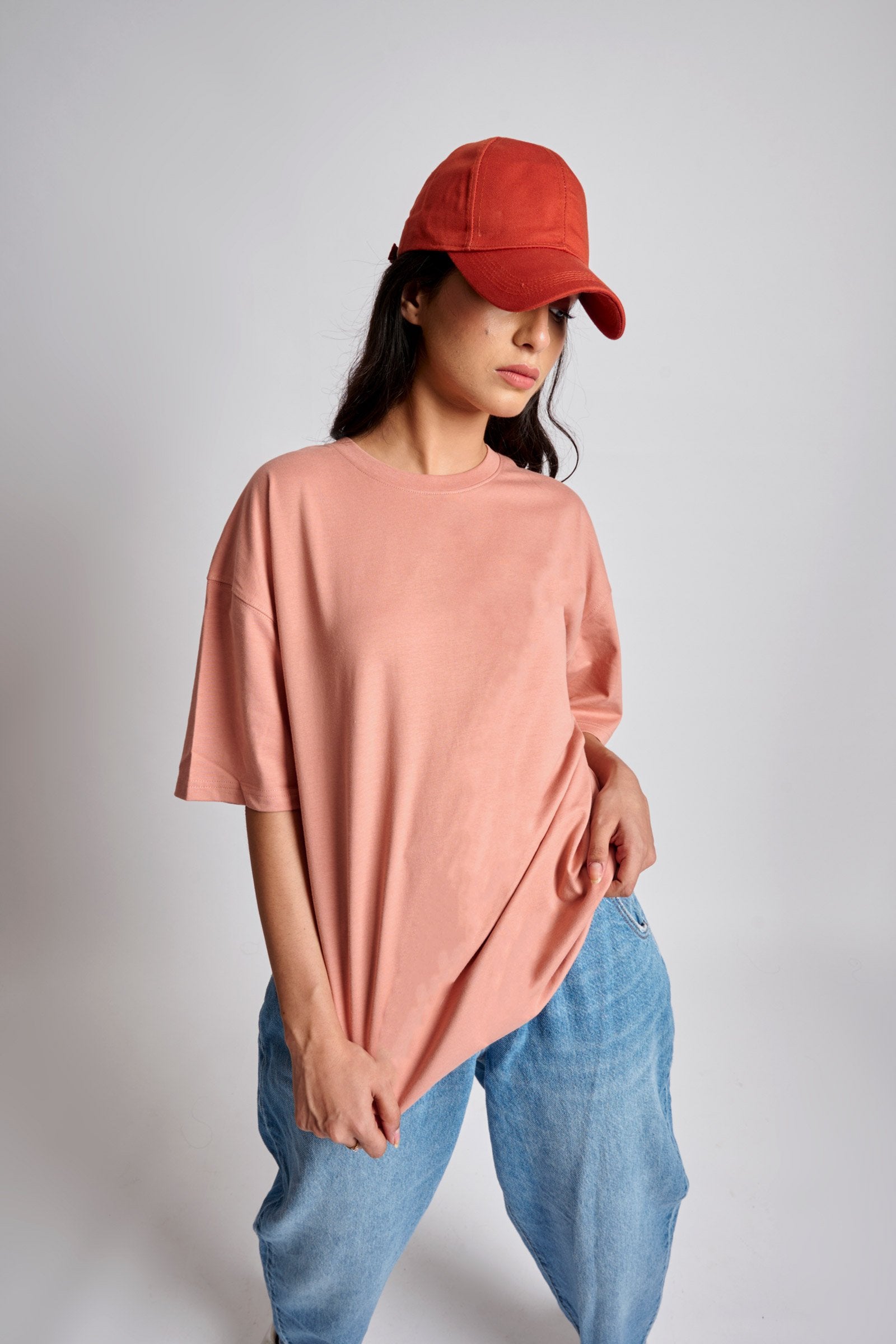 Peach Heavyweight Oversized T-shirt - BonkersCorner