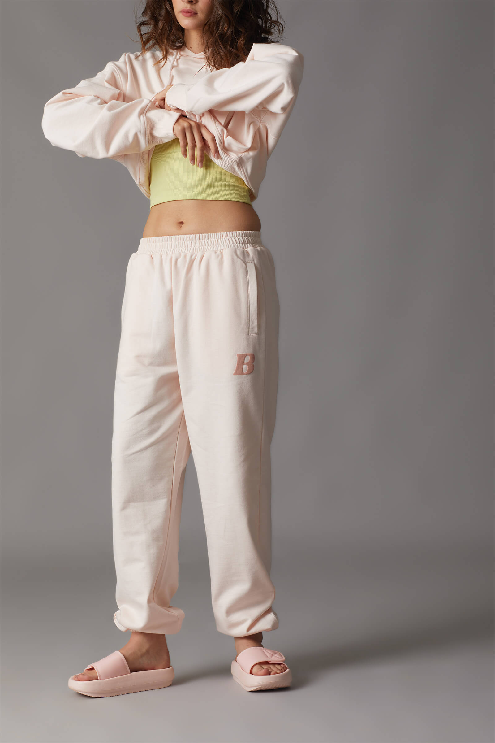 Pink B logo Joggers (Fleece) - BonkersCorner