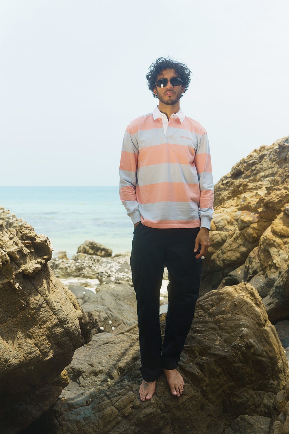 Pink-Blue Stripe Heavyweight Polo - BonkersCorner