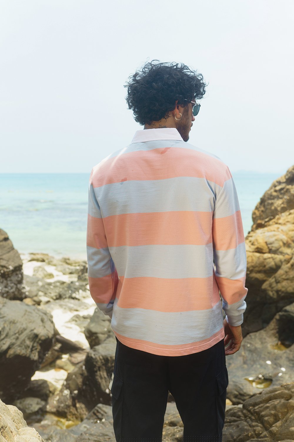 Pink-Blue Stripe Heavyweight Polo - BonkersCorner