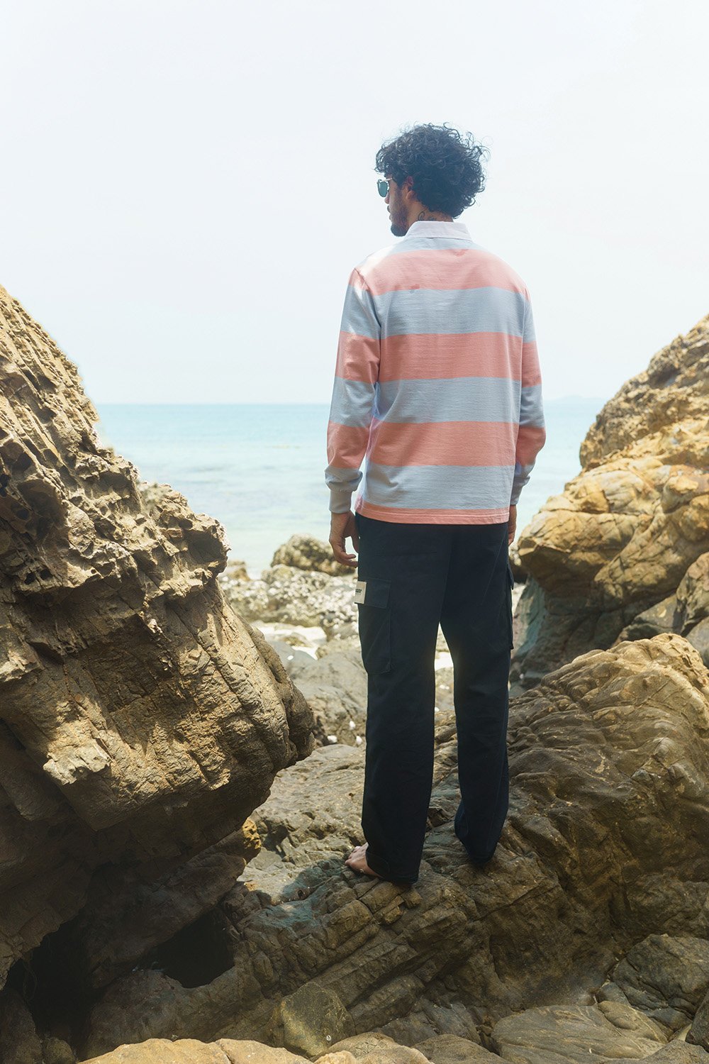 Pink-Blue Stripe Heavyweight Polo - BonkersCorner