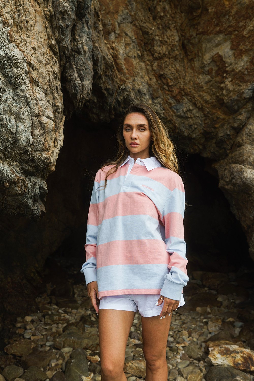 Pink-Blue Stripe Heavyweight Polo - BonkersCorner