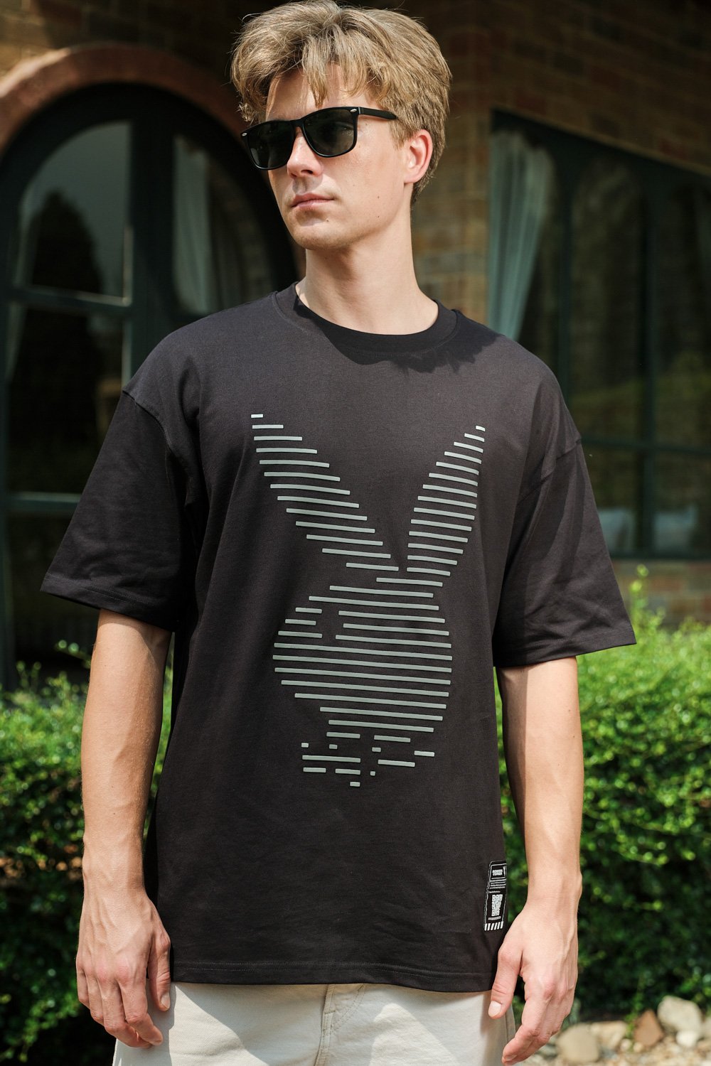 PlayBoy HD Print Oversized T-shirt - BonkersCorner