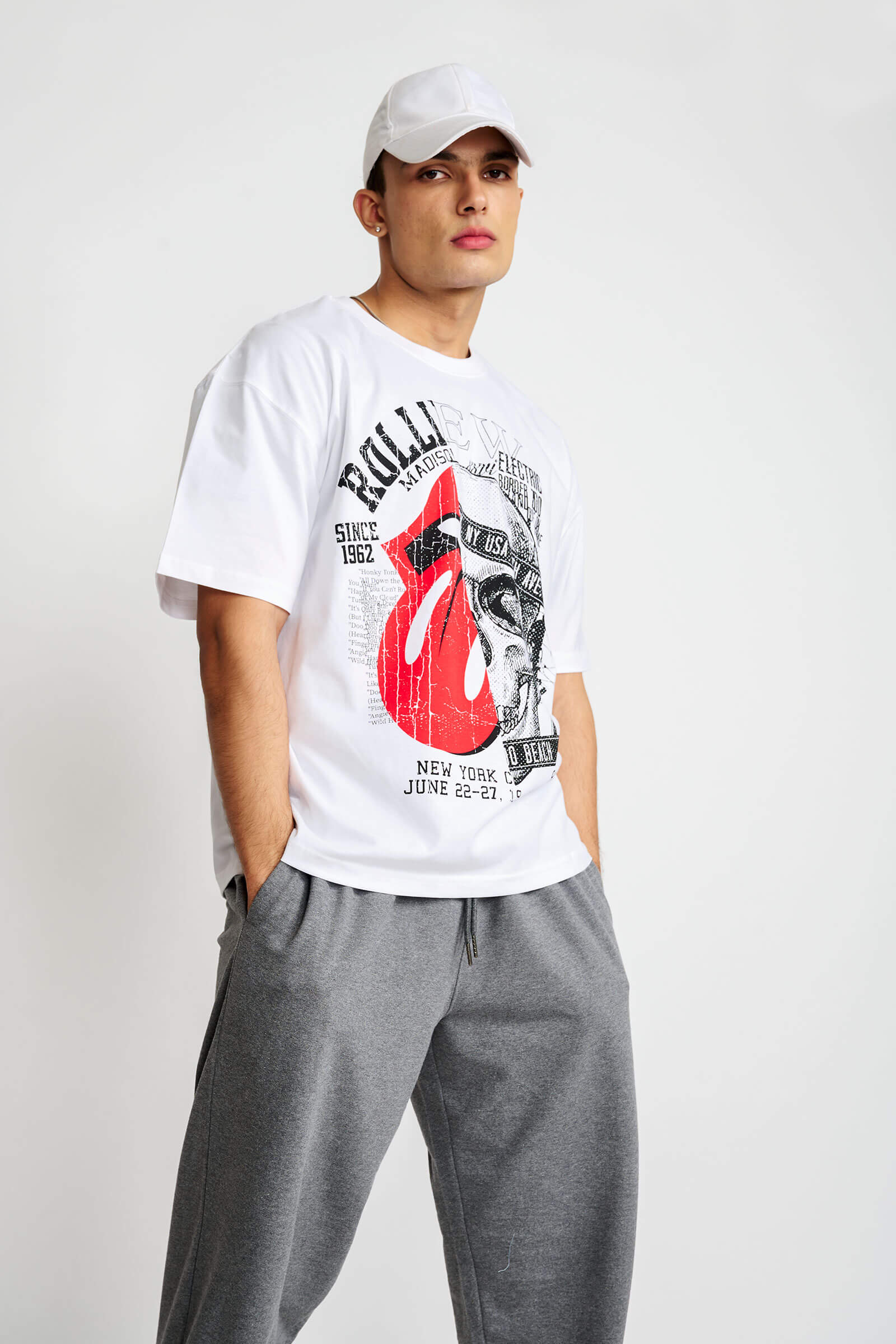 Punk White Oversized T-shirt - BonkersCorner