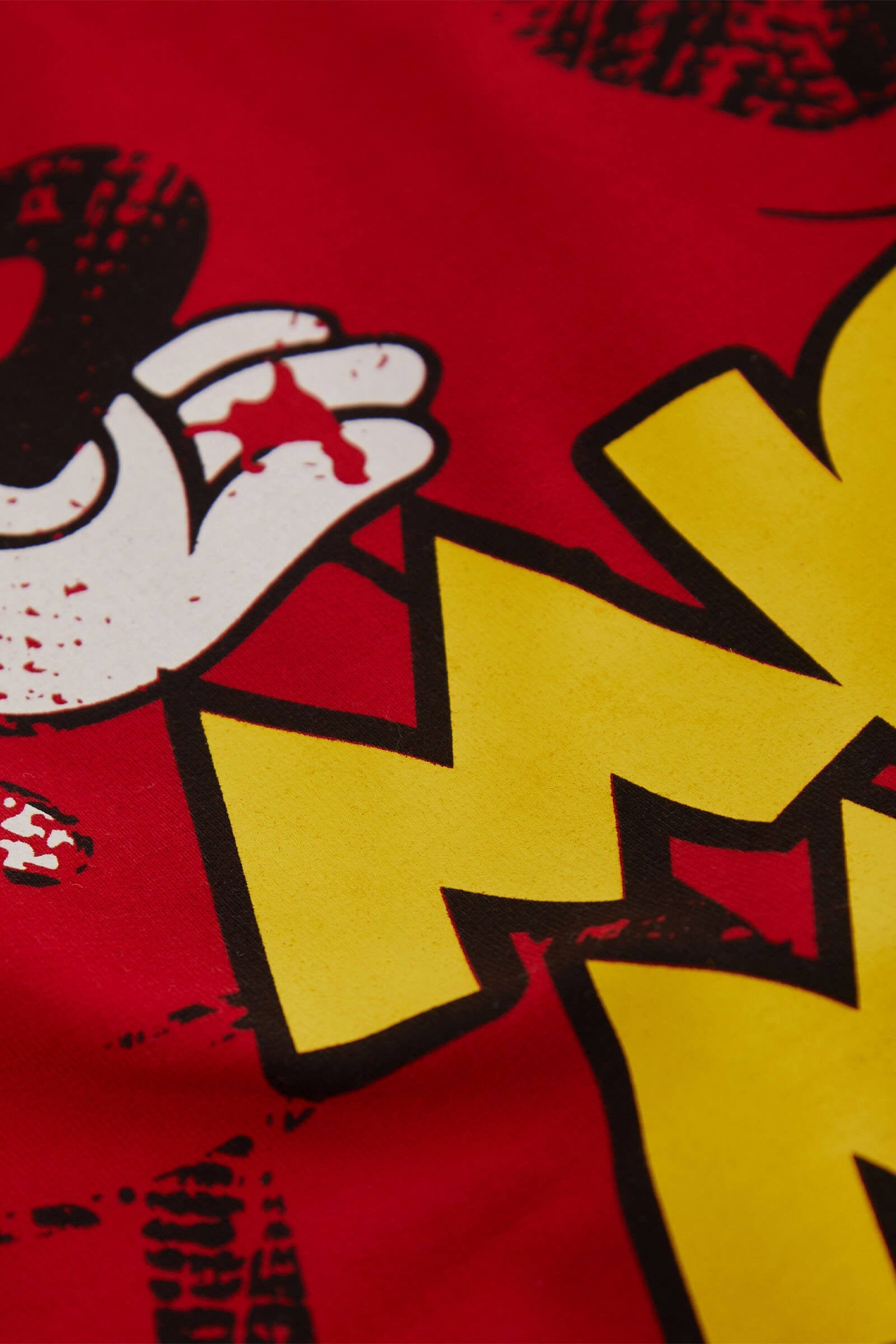 Red Mickey Mouse Oversized Sweatshirt - BonkersCorner