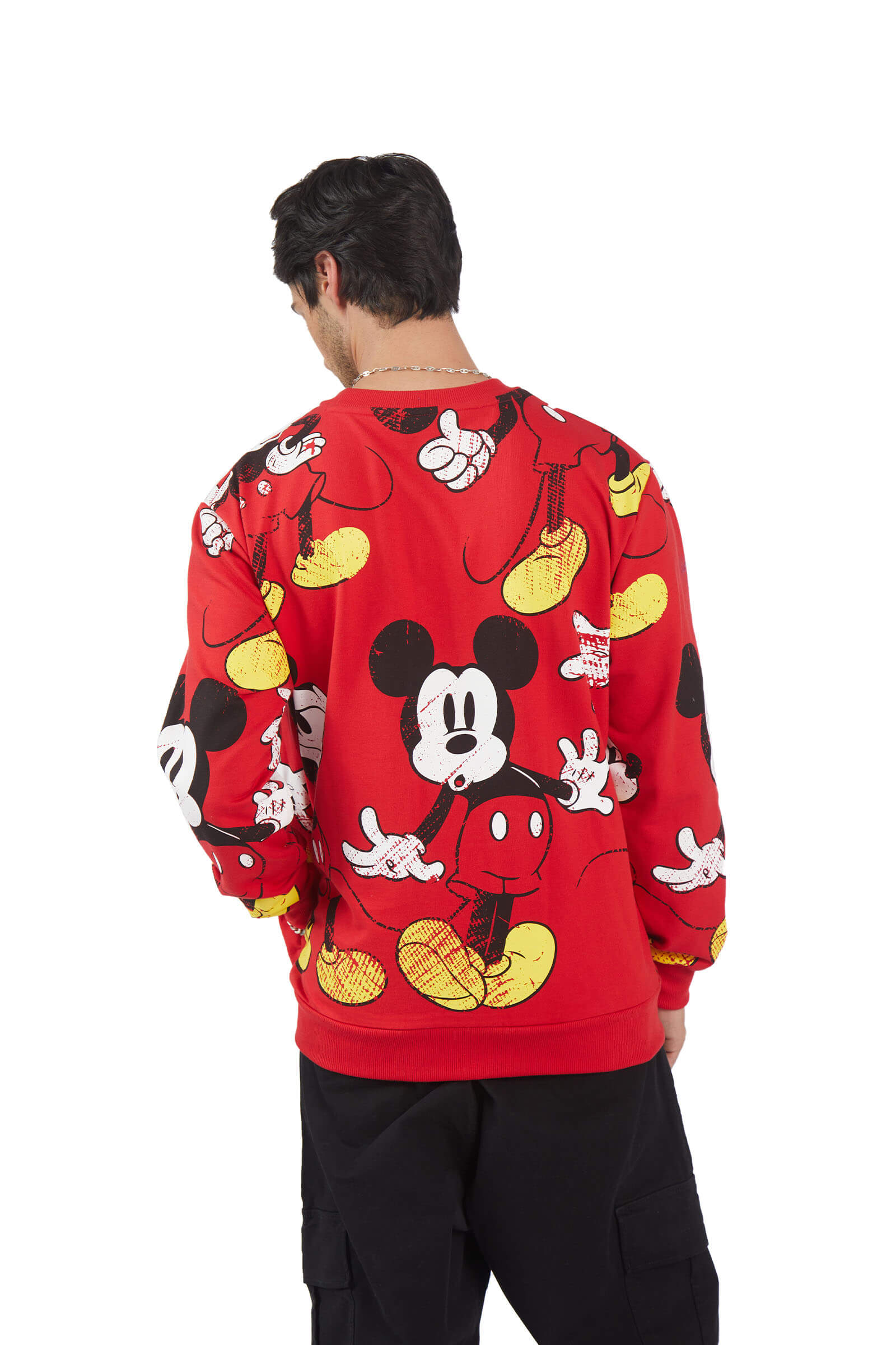 Red Mickey Mouse Oversized Sweatshirt - BonkersCorner