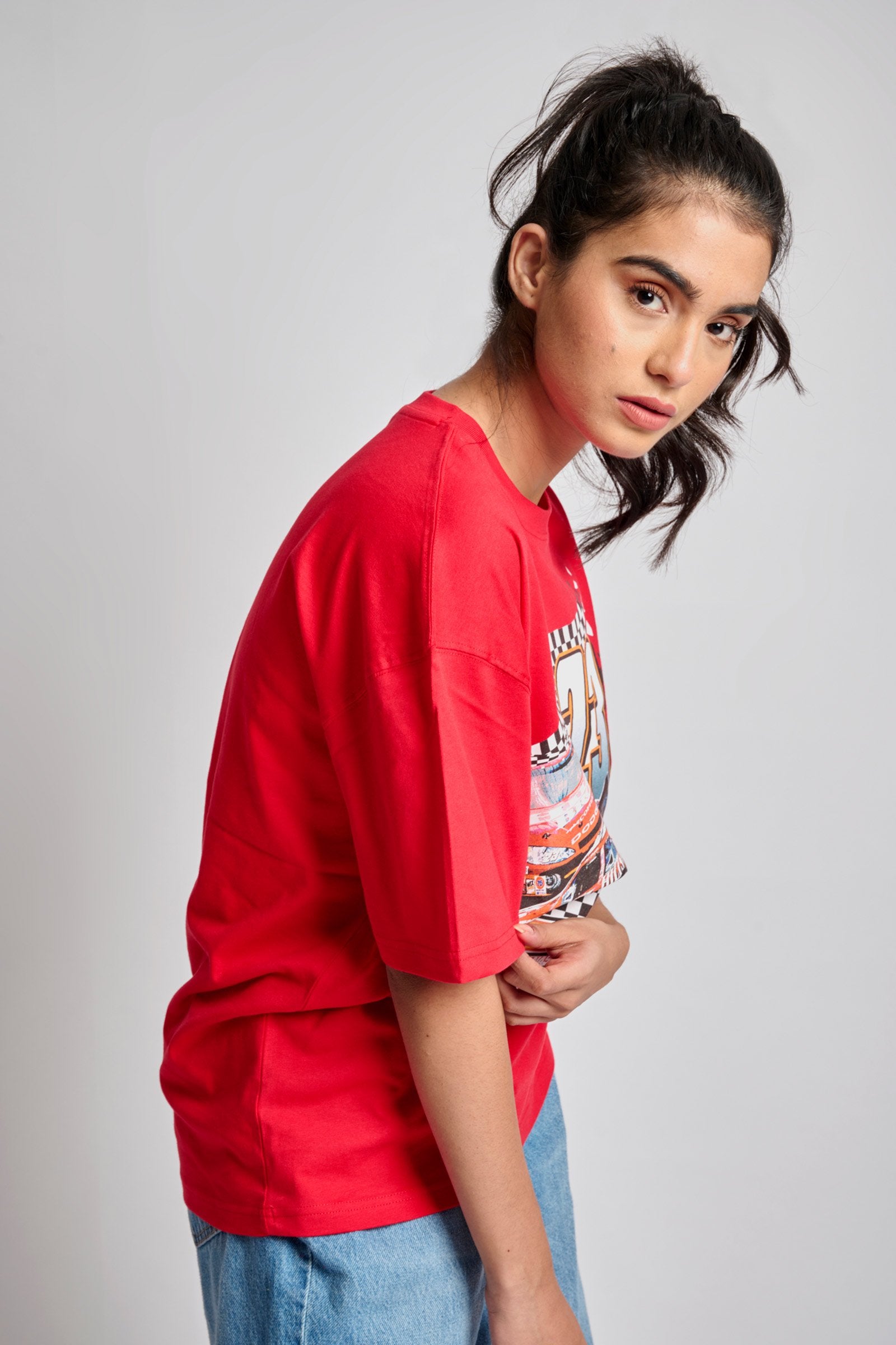 Red Motorsport Oversized T-Shirt - BonkersCorner