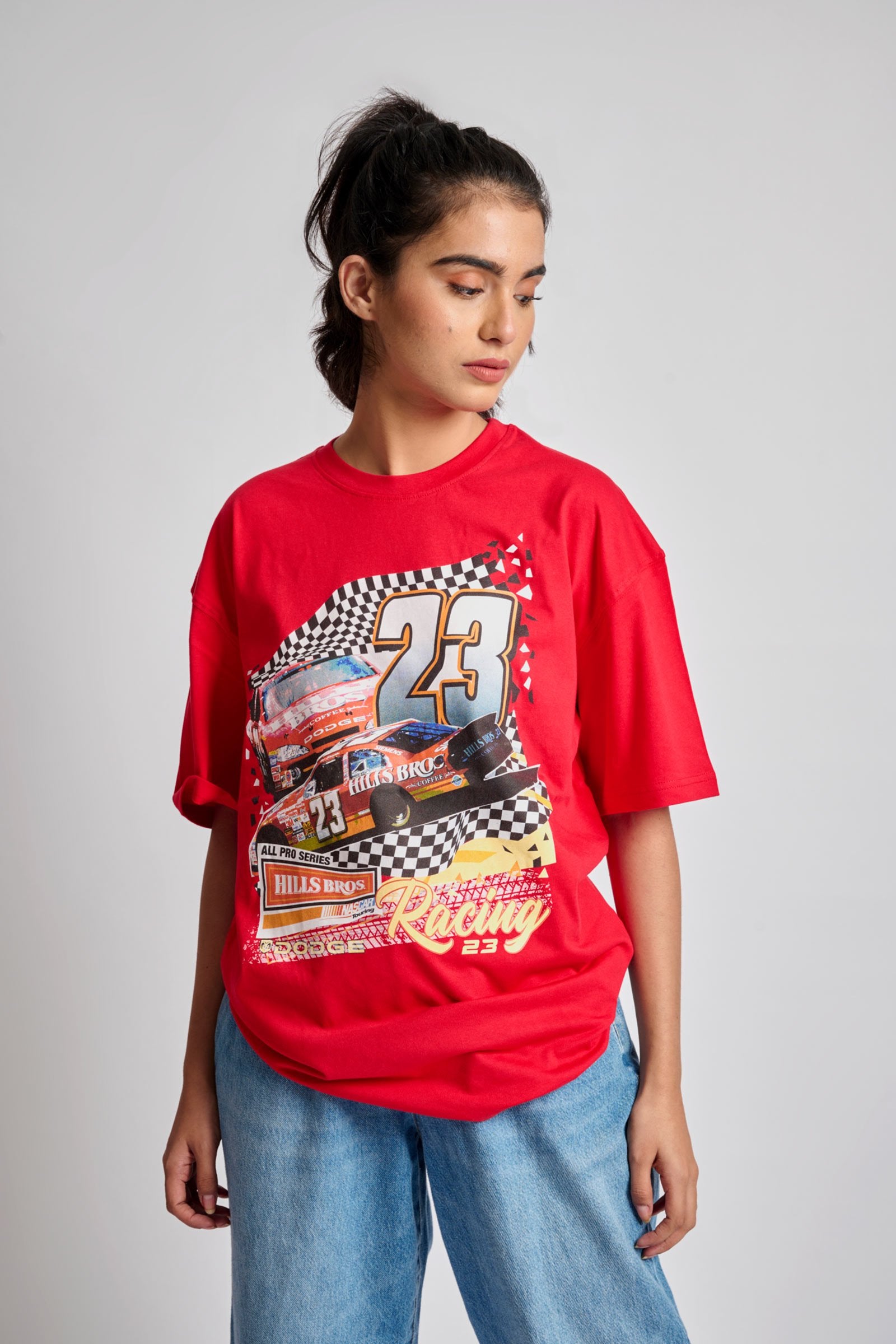 Red Motorsport Oversized T-Shirt - BonkersCorner
