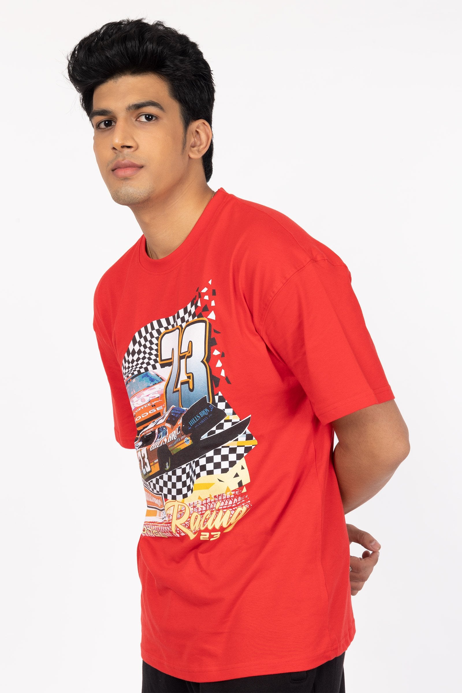 Red Motorsport Oversized T-Shirt - BonkersCorner